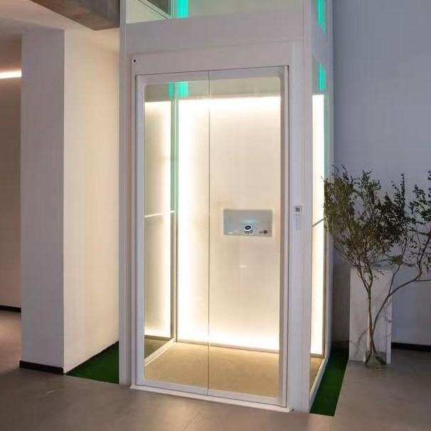 Villa elevator, hydraulic lift for two- or three-story duplexes, electric‑driven sightseeing elevator, small residential elevator
