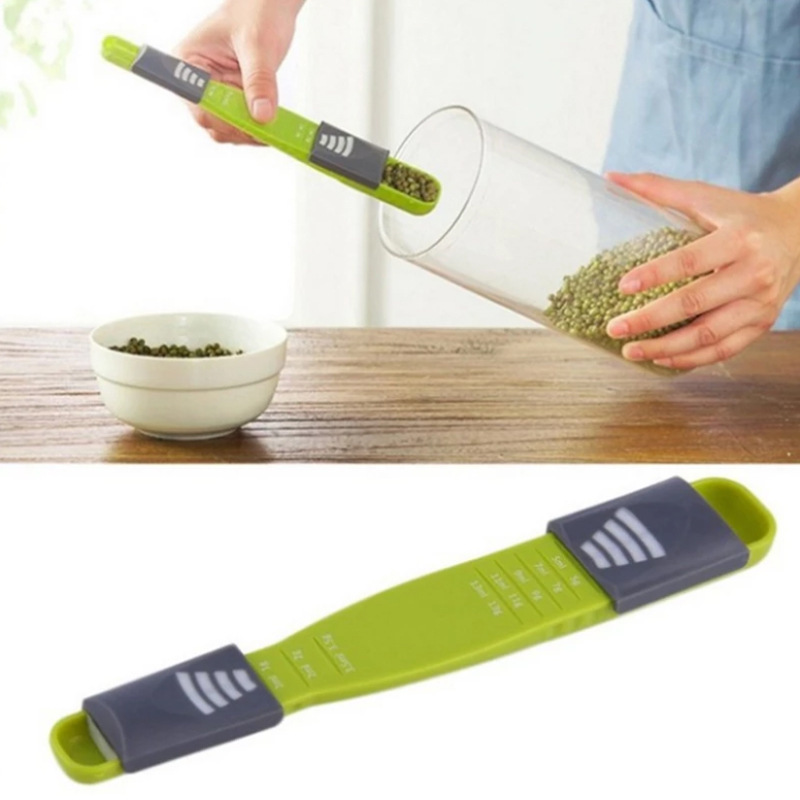 Kitchen eight‑setting measuring spoons—measuring spoons, adjustable portioning spoons, coffee measuring spoons, baking measurement spoons.