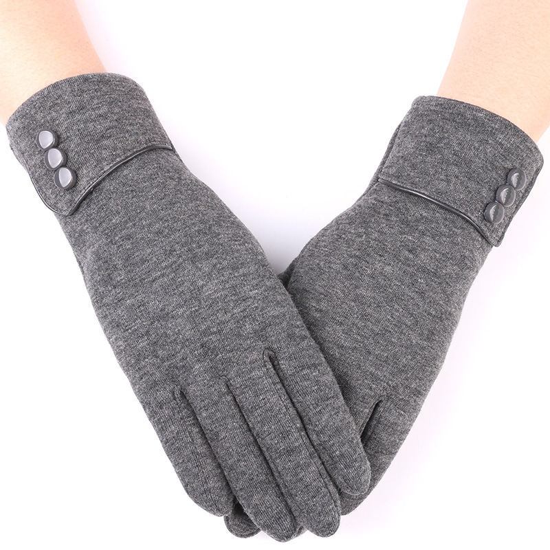 Fleece-lined gloves for autumn and winter—women’s polar-fleece‑lined, thickened, windproof, cold‑proof gloves suitable for outdoor use, commuting, warmth, and cycling.