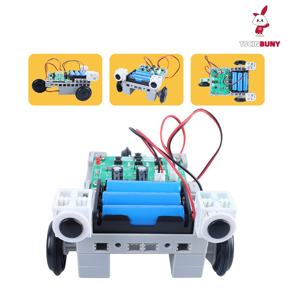 Children's DIY Toy Early Education Kit, STEM DIY Construction of LEGO-assembled Toy Cars, USB Smart Programming