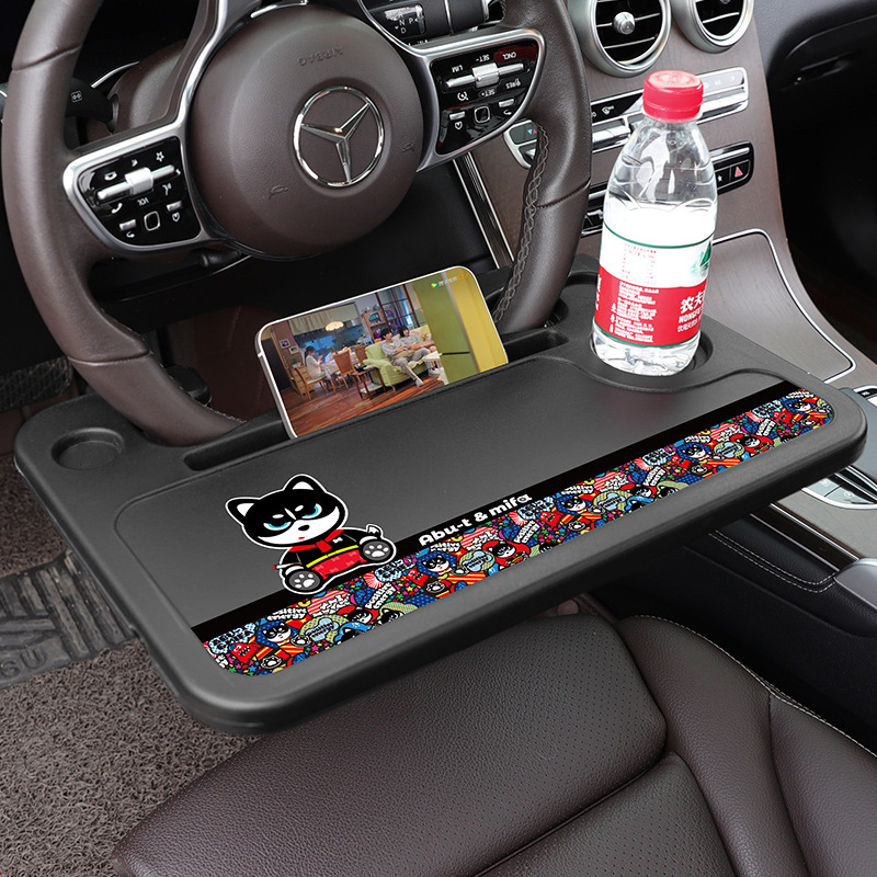 Car steering wheel small dining table on a flatbed dining table office small desk in a car laptop stand tablet computer table