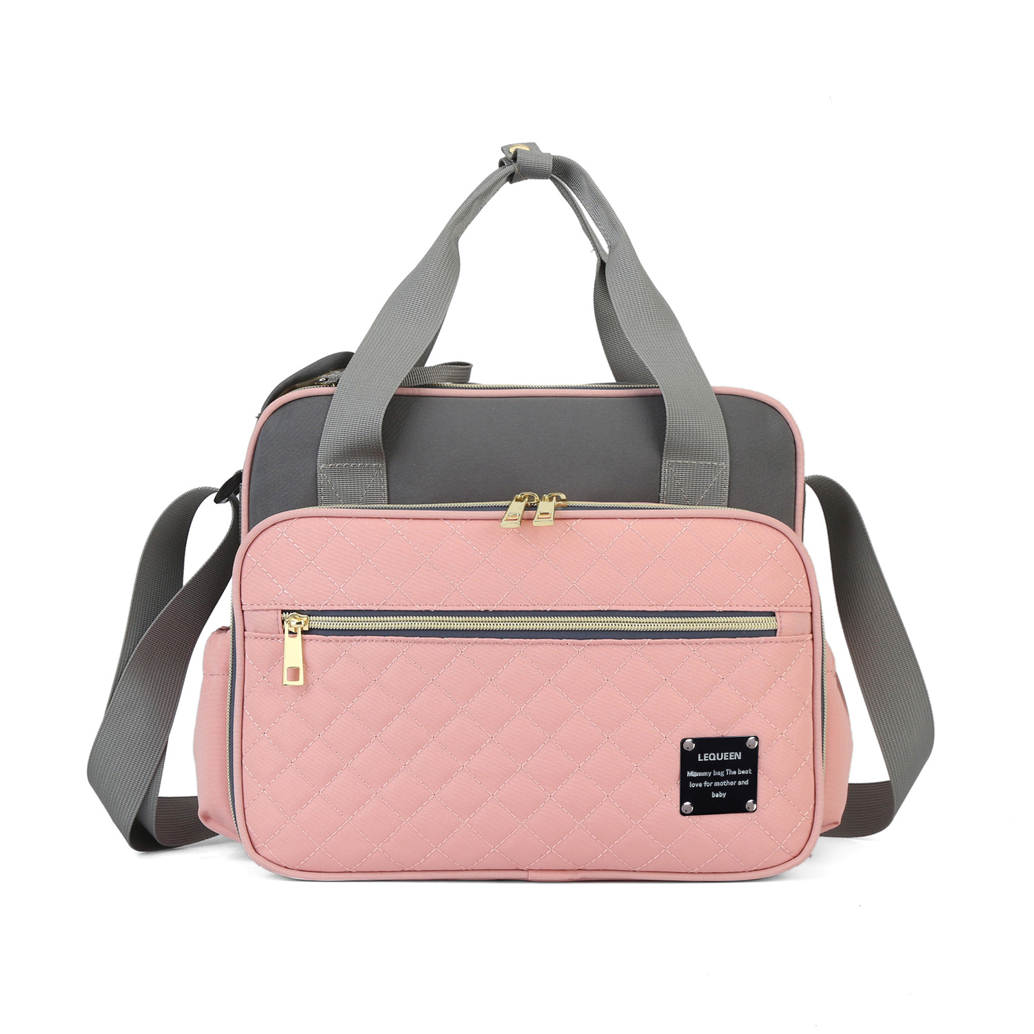 New cross-border stylish waterproof multi-functional large-capacity mommy bag, shoulder bag, crossbody bag, and portable maternal‑infant bag