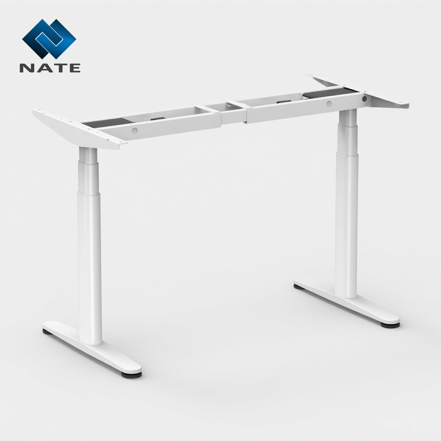 Rectangular elevating table legs electric elevating table rack standing double motor oval tube electric elevating sports table