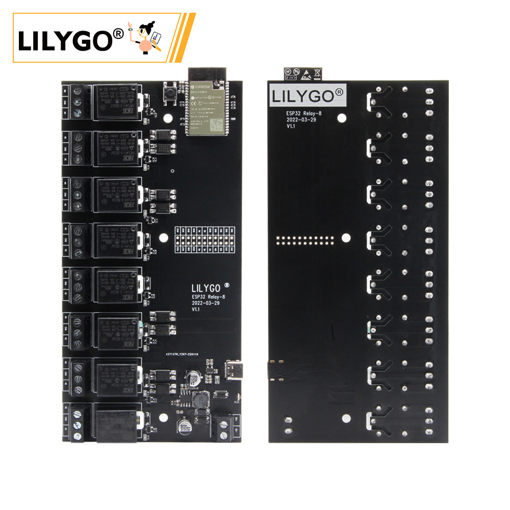LILYGO T-Relay ESP32 Eight-channel DC 5V Relay, IoT Relay