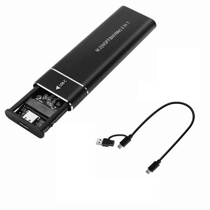 The m.2 hard drive box supports the NVMe protocol SSD to USB3.1 solid state metal type-c high speed external solid state