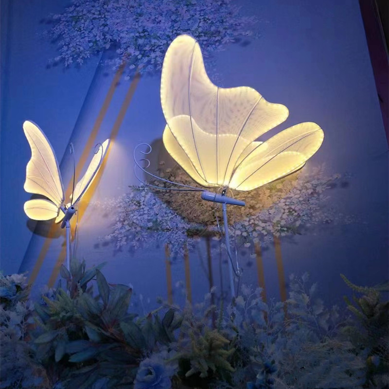 Manufacturer direct sale of new luminous large butterfly road leads to the wedding hall stage air suspension butterfly decorative lamps
