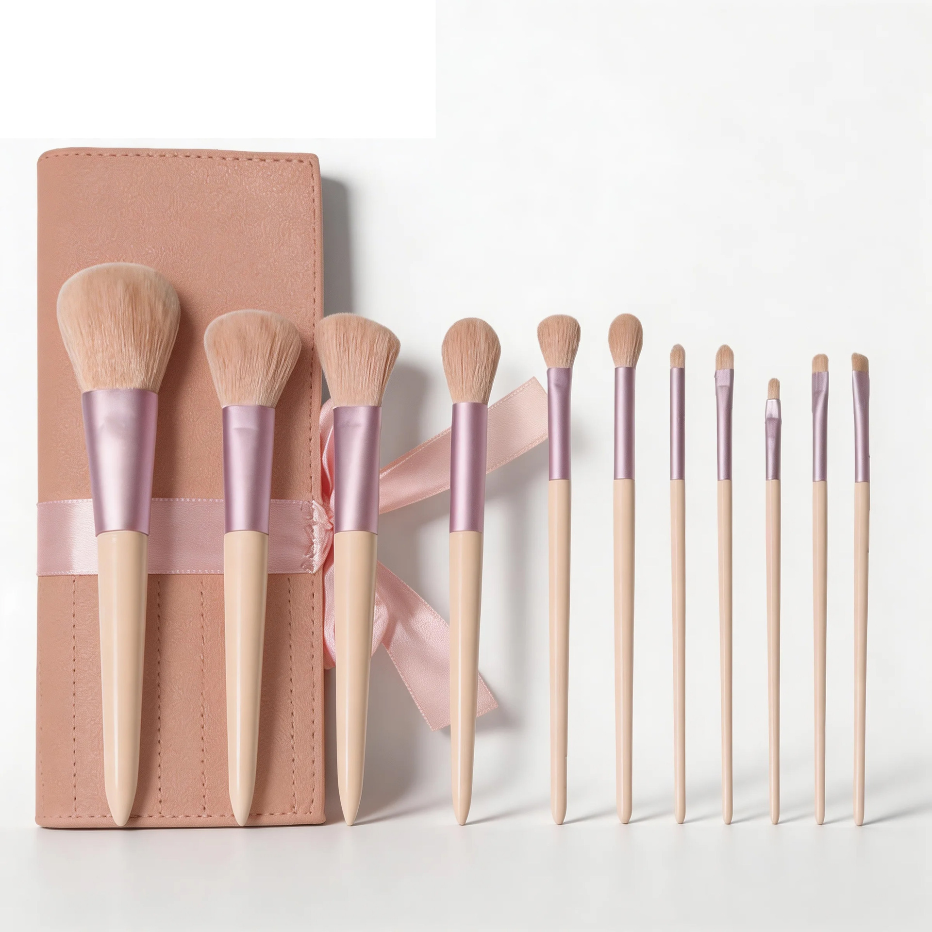 Direct from the factory, cross-border direct sales: 11-piece “Feizi Xiao” pink makeup brush set, including loose powder and eyeshadow brushes—beauty tools.