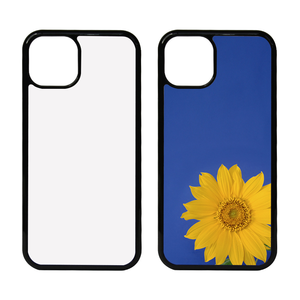 Heat-transfer 2D hard PC phone case, suitable for Apple iPhone 13 Pro; sublimatable with any custom design—PC half‑wrap phone case.