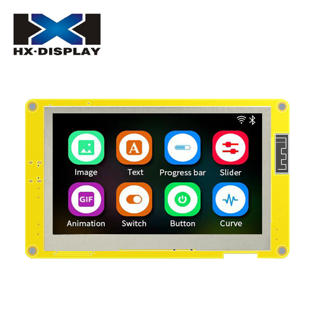 ESP32S3 development board with 4.3-inch touch screen, Wi‑Fi and Bluetooth, IoT MCU, smart LCD display, LVGL