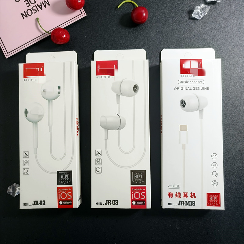 Smartphone headphones 3.5 round hole/type-c interface wide-mouth headphones wired microphone for making calls