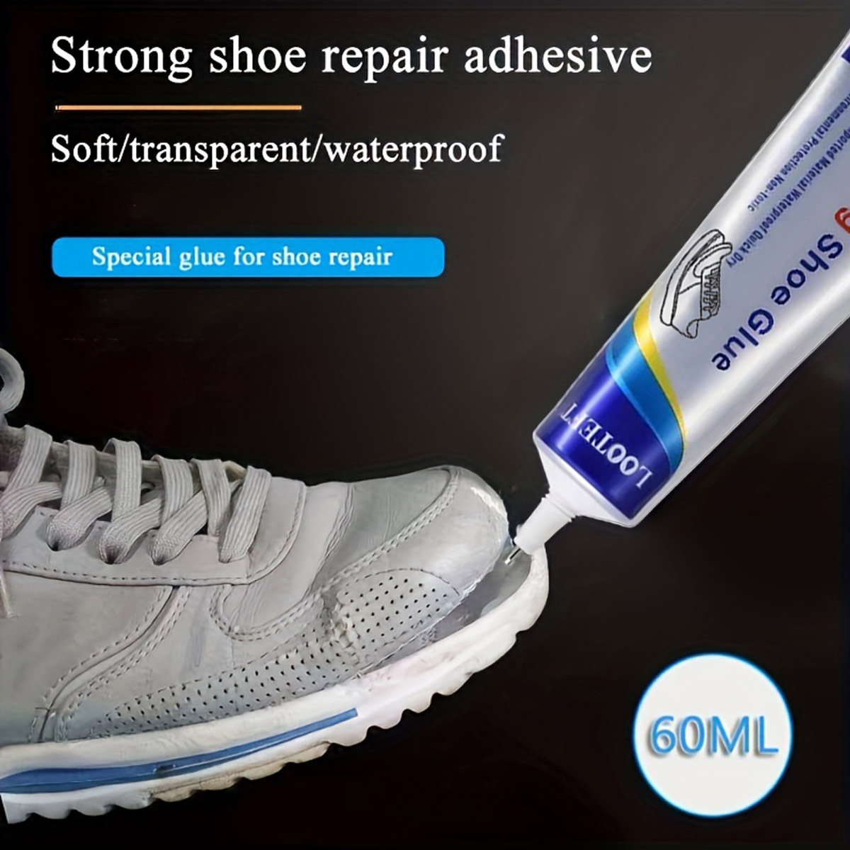 Special cross-border supply: soft, waterproof adhesive for shoes—specifically designed for leather shoes, sports shoes, and sneakers; strong, fast-drying shoe repair glue.