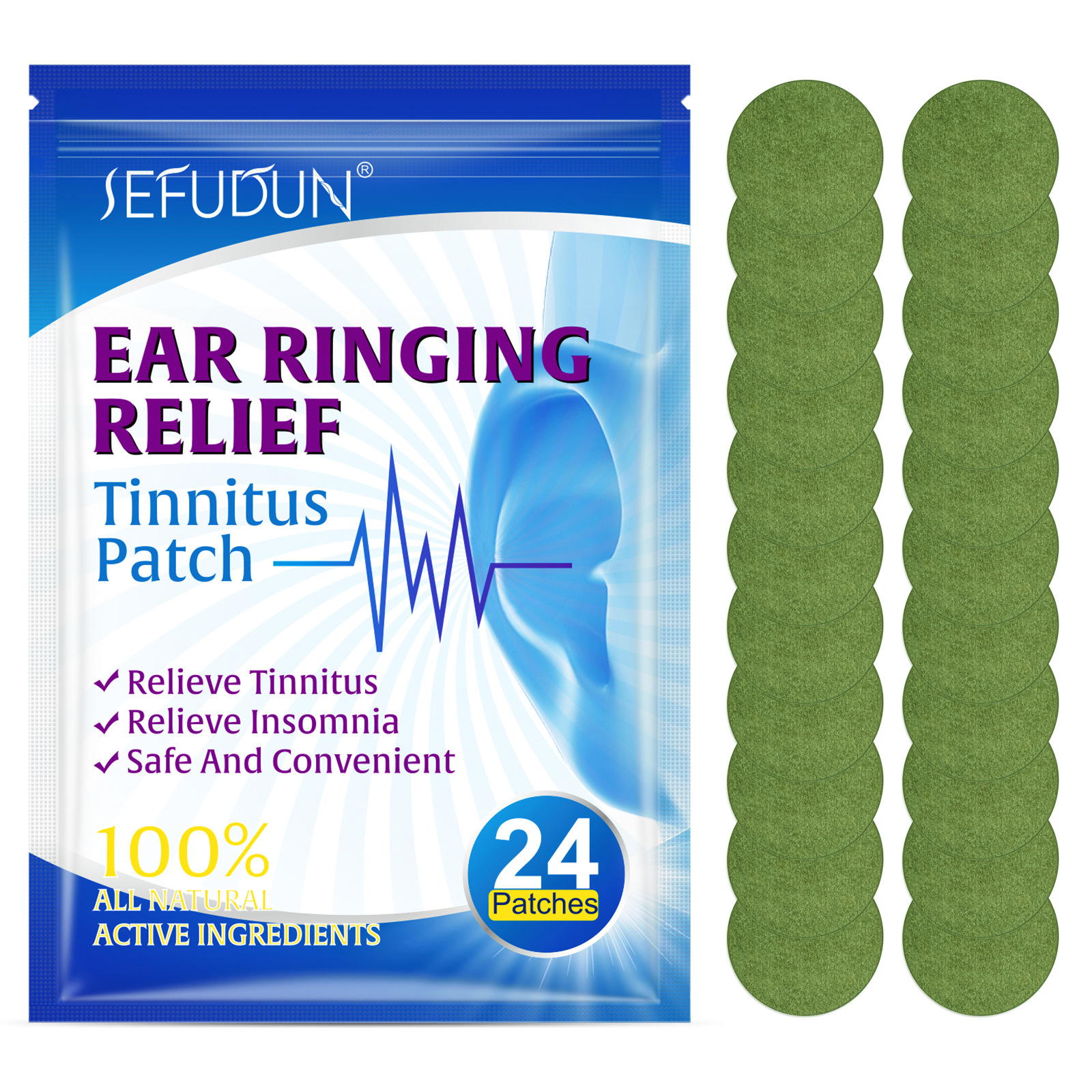 Cross-border SEFUDUN tinnitus patches, 24 patches