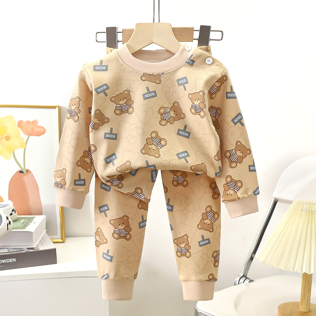 Children's underwear pure cotton warm-up suits boys' and girls' swimwear for babies home clothes children's clothing category a