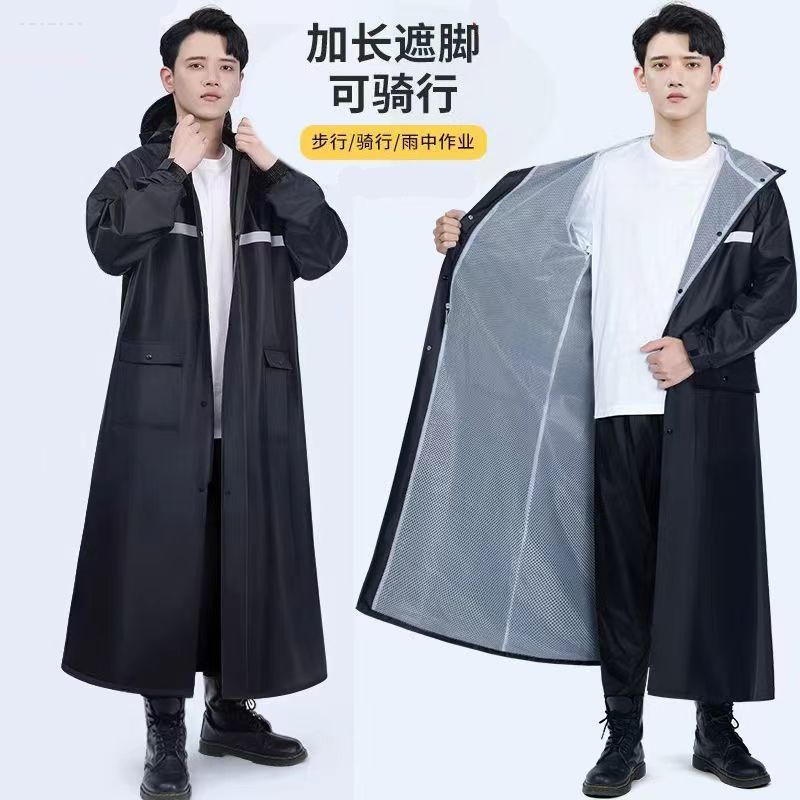 Full-Body Integrated Motorcycle Raincoat, Electric Bike Raincoat, Thickened Heavy-Rain Protection, Riding Rain Poncho for Electric Bikes
