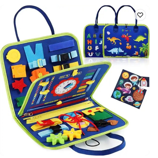 Cross-border new fabric busier board sensing Montessori educational books cotton wrap toys children's learning board