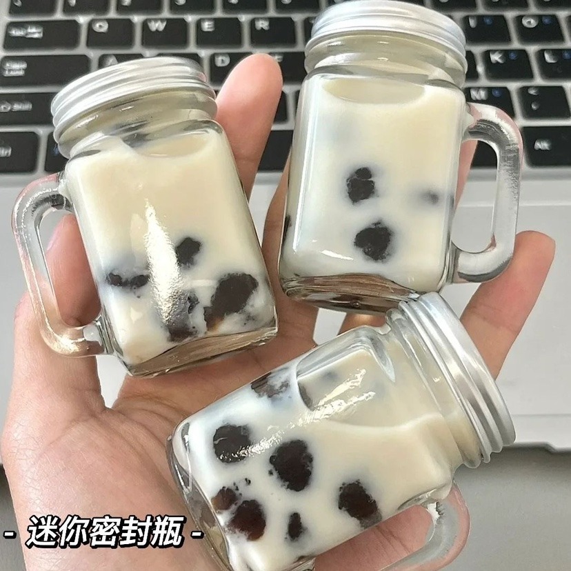 Wholesale mini glass sealed bottle coffee concentrator bottle small glass bottle jelly bottle small empty bottle 35ml