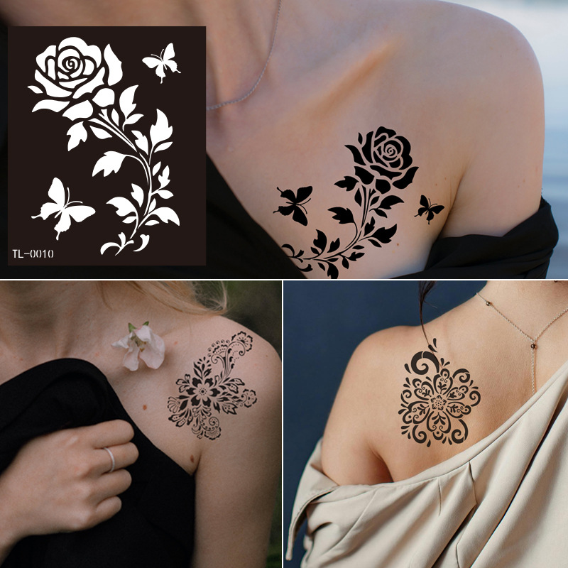 Indian henna hand painted henna tattoo
