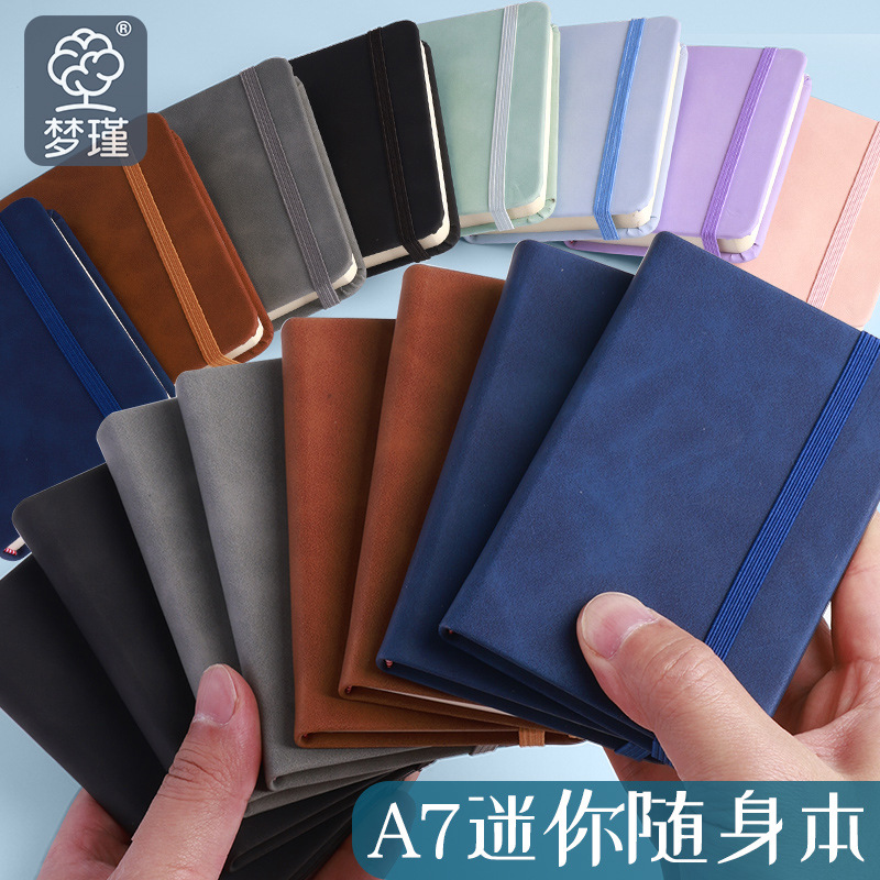 Minibook A7 small notebook for carrying a notebook with a small pocket and a thick, waterproof skin