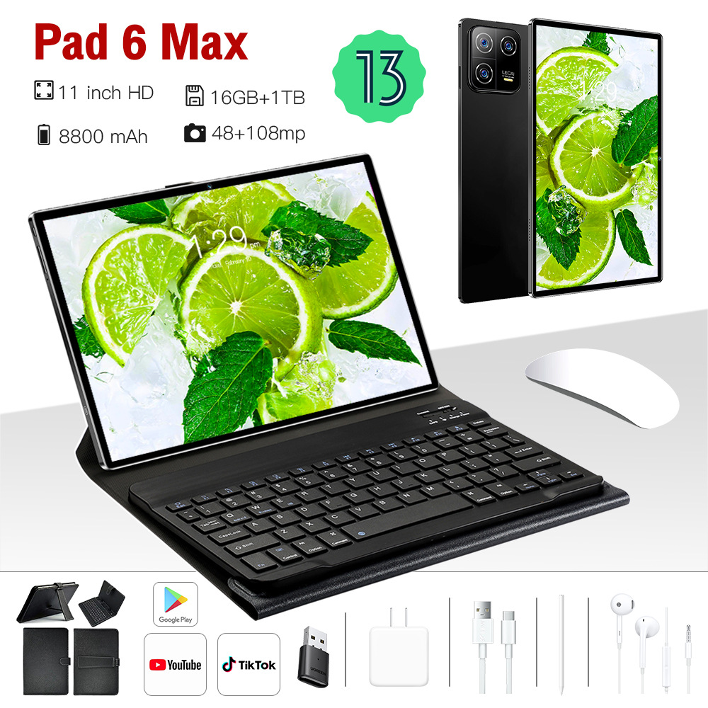 Pad6Max New Cross-Border Best-Seller: 3G Calling Android Smart Tablet, 10.1-inch, 2+32GB, Overseas Dropshipping Available