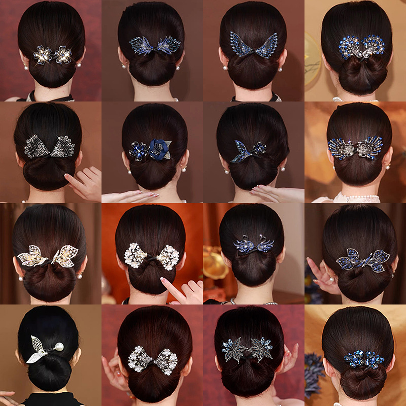 Bosiya bun‑making tool: designer‑inspired, luxe hair accessory; perfect for adding volume at the back of the head; twist‑style hairpiece.