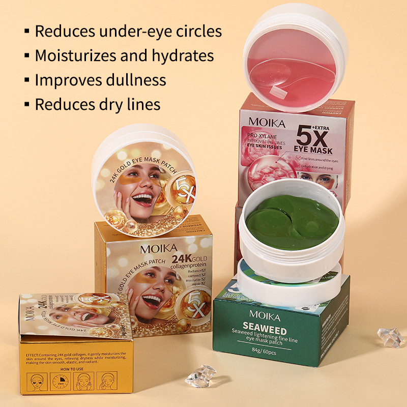24k Gold Algae Boswellia Eye Mask Skincare Eye Serum to Fade Eye Lines, Moisturize and Hydrate—Wholesale