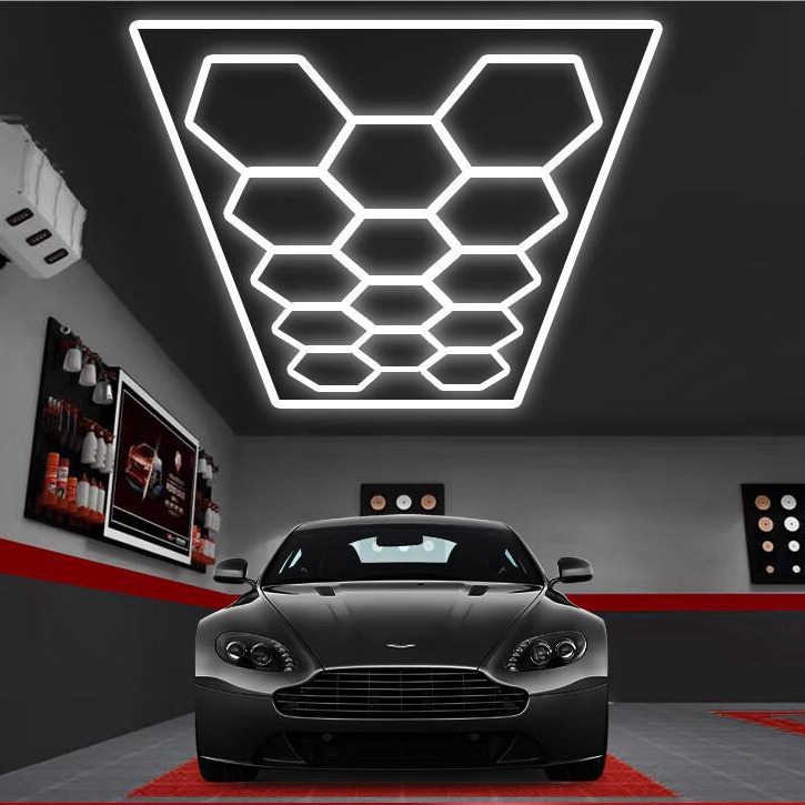 LED cellular lights cross-border gym barber shop workstation lights assembly hex lights waterproof wholesale car wash lights