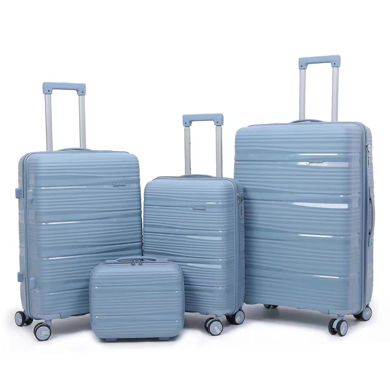 PP zippered suitcase; international trade travel case; trolley suitcase with matching outer shell; color-coordinated, explosion-proof fabric—wholesale directly from the factory.