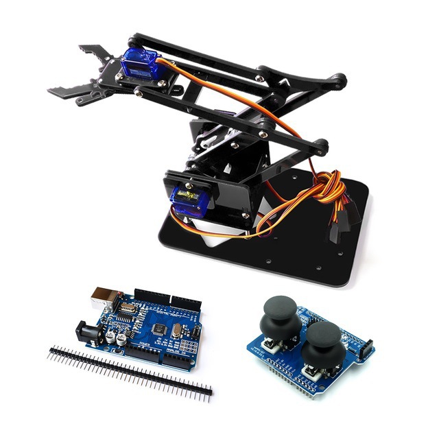 4 degrees of freedom Acrylic robotic arm robotic hand for Arduino Raspberry Pi kits DIY