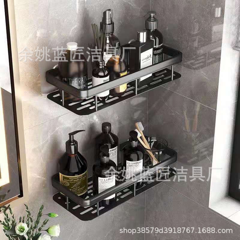 No-drill bathroom storage rack, bathroom shelf, wall-mounted storage rack for toilet and washroom toiletries