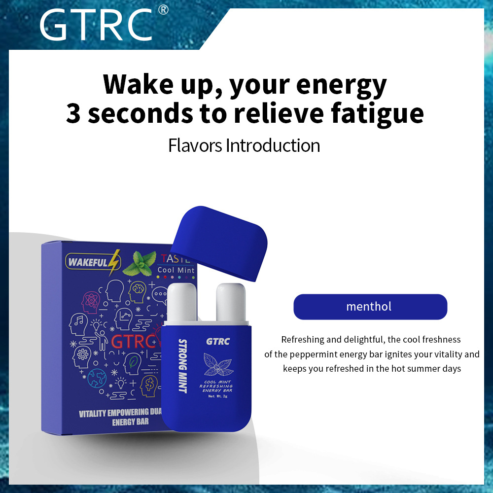 Cross-Border Exclusive GTRC Dual-Port Mint Energy Stick, Cooling Balm for Alertness, Freshness, and Drowsiness Prevention