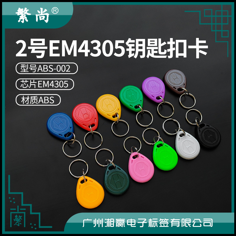 No. 2 EM4305 keychain card, EM4305 access control card, EM4305 shaped card, ID blank card