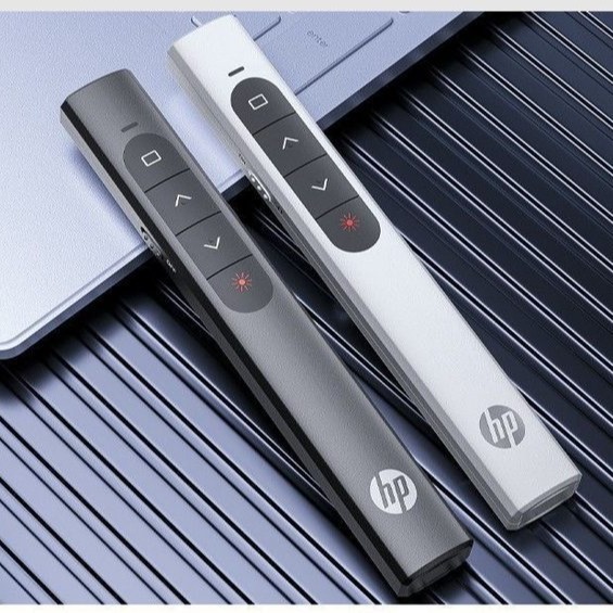 HP SS26 Black-and-White Page-Turning Pen, PPT Laser Remote Presenter, Electronic Teaching Pointer for Teachers, Office Meetings, and Classes