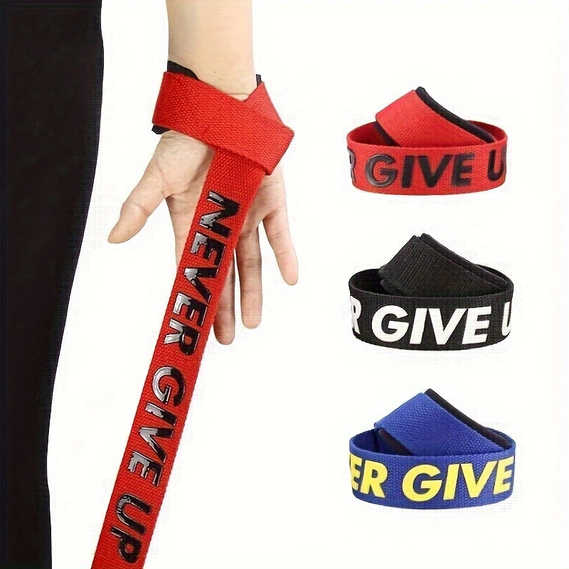 A pair of fitness wristbands for strength training, weightlifting, push-ups, and anti-slip wrist grips