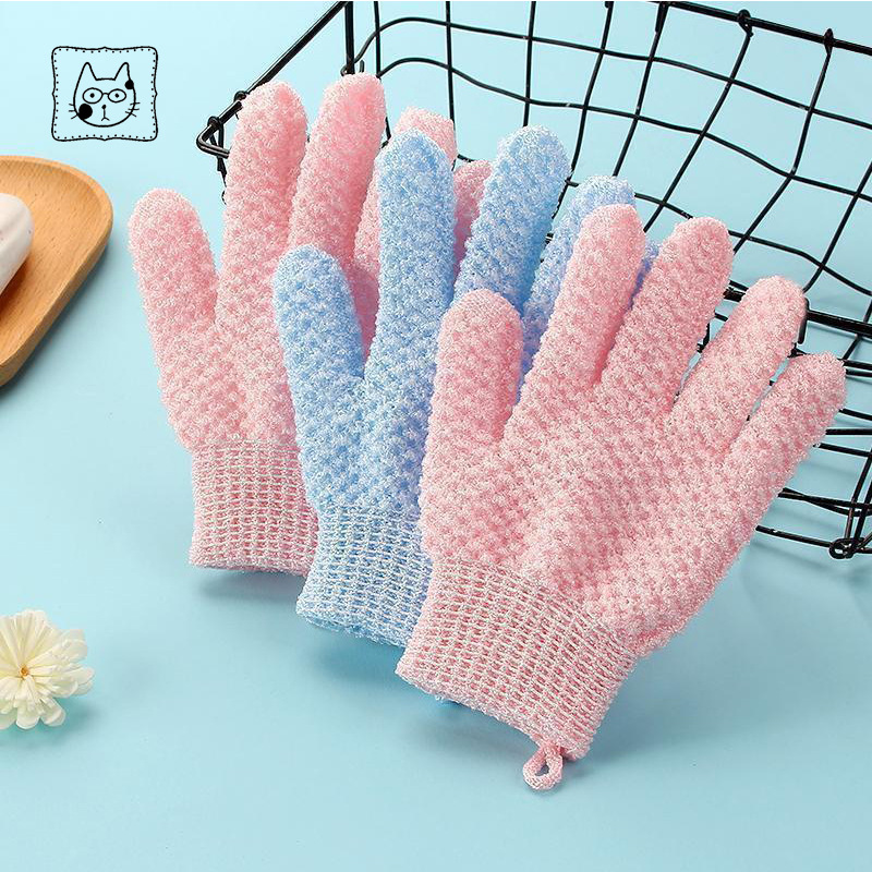 Best-selling exfoliating bath gloves, back-scrubbing and dead‑skin‑removing abrasive gloves, nylon five‑finger household bath towels—hot item!
