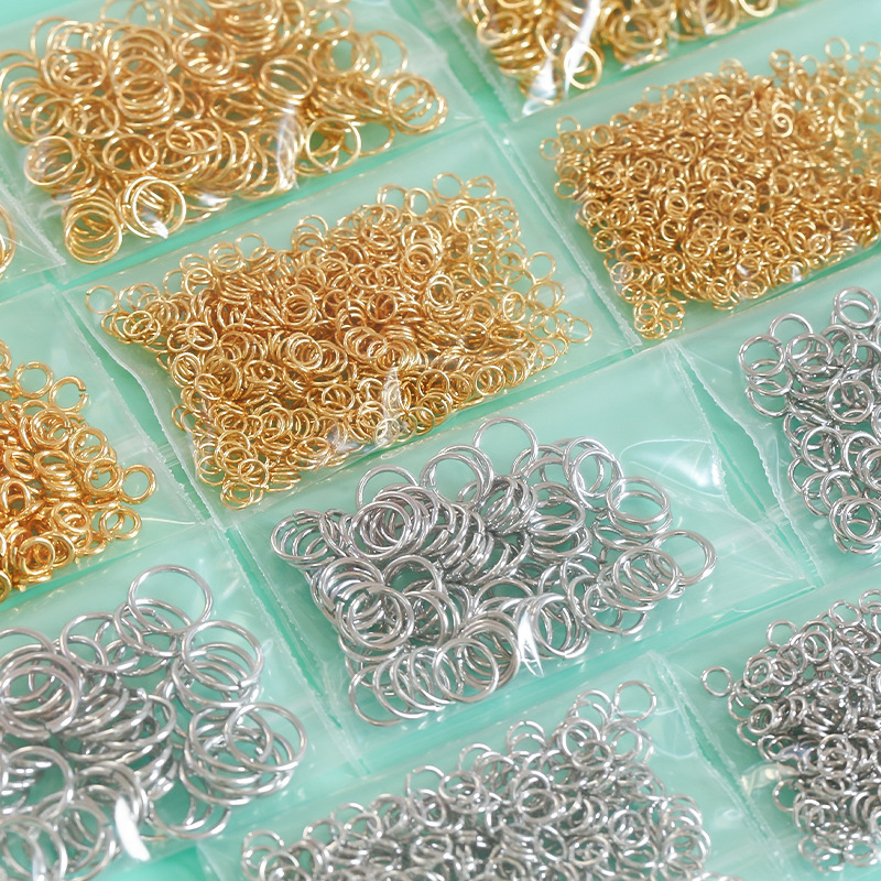 DIY Jewelry Accessories, Thickened Open Rings, Connecting Rings, 14K Gold-Plated Closed Rings, Handmade Materials Package for Bracelets and Necklaces
