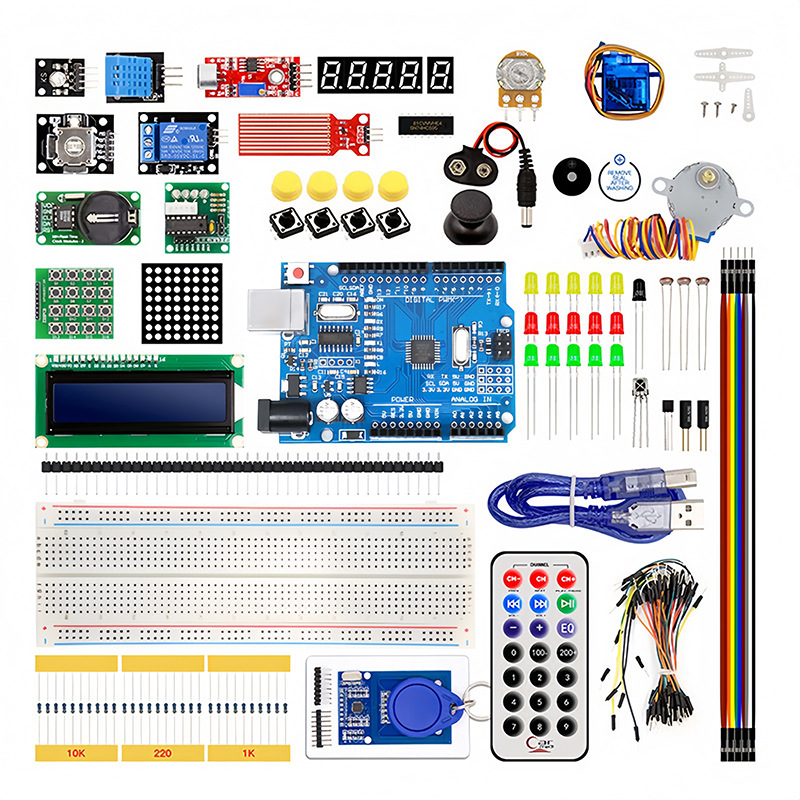 Compatible with the UNO R3 Learning Kit, Starter Kit, Stepper Motor Kit, and RFID Kit; Arduino-compatible