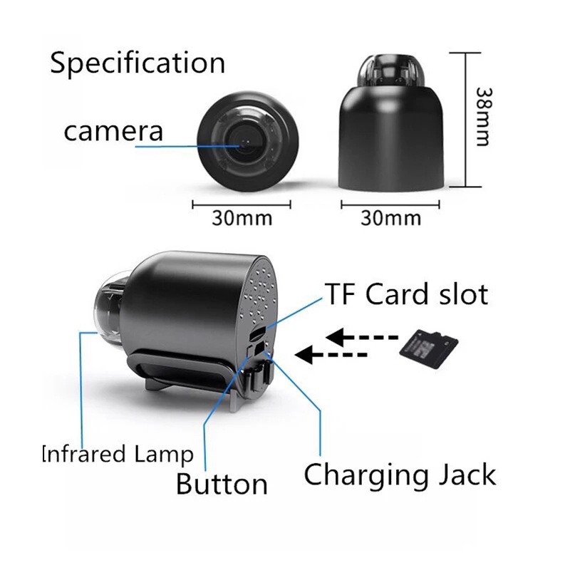High-definition night vision cross-border breakout monitor with smart WiFi remote wireless indoor surveillance camera