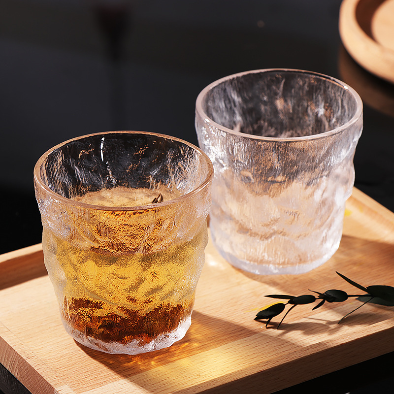 Packaged Glacier Glass Office Water Cup Home Use High Color Fruit Juice Coffee Cup Whiskey and Wine Cup Customized