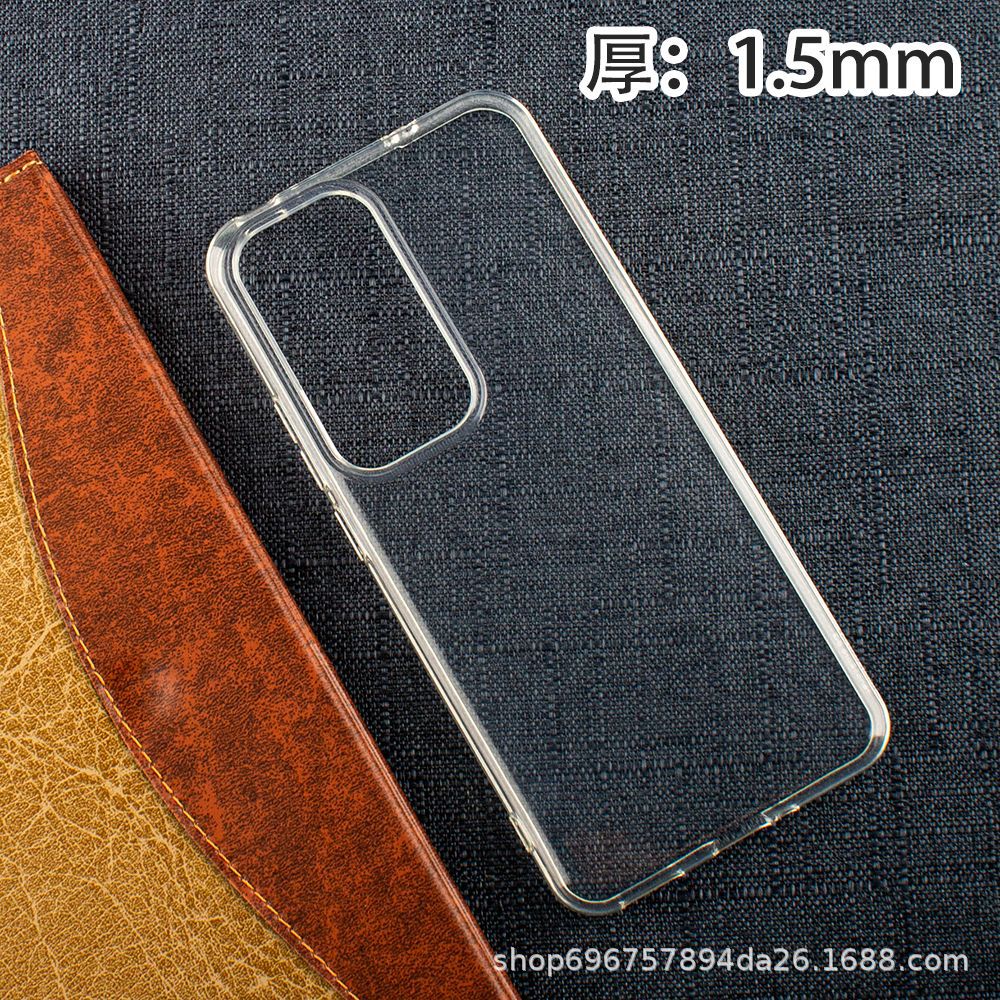 For OPPO series 1.5MM high-permeability TPU soft rubber wholesale large hole phone case lightweight and slip-resistant