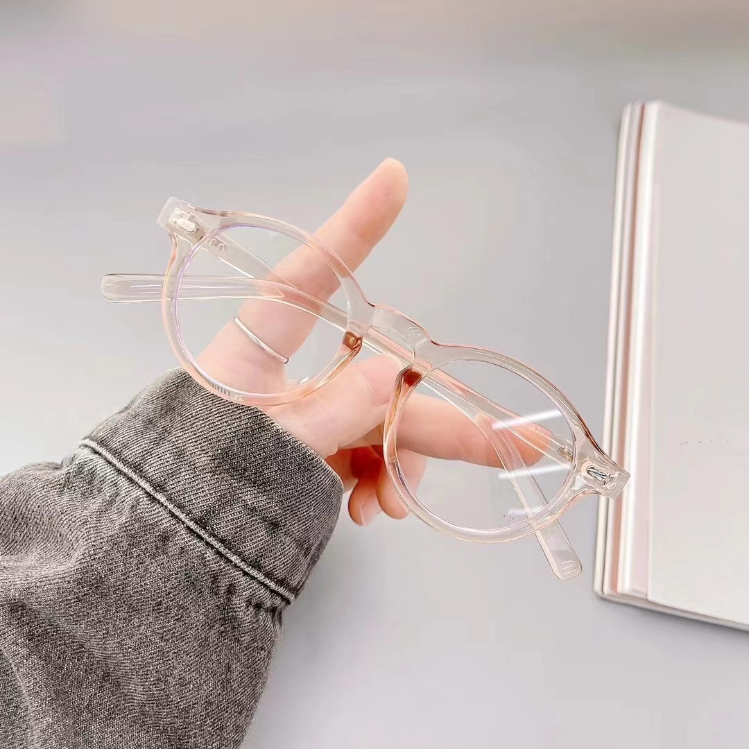 2024 New TR90 Round-Frame Eyeglass Frames—Unisex, Trendy, Fashionable, Casual, Sporty, Versatile, and Compatible with Myopia