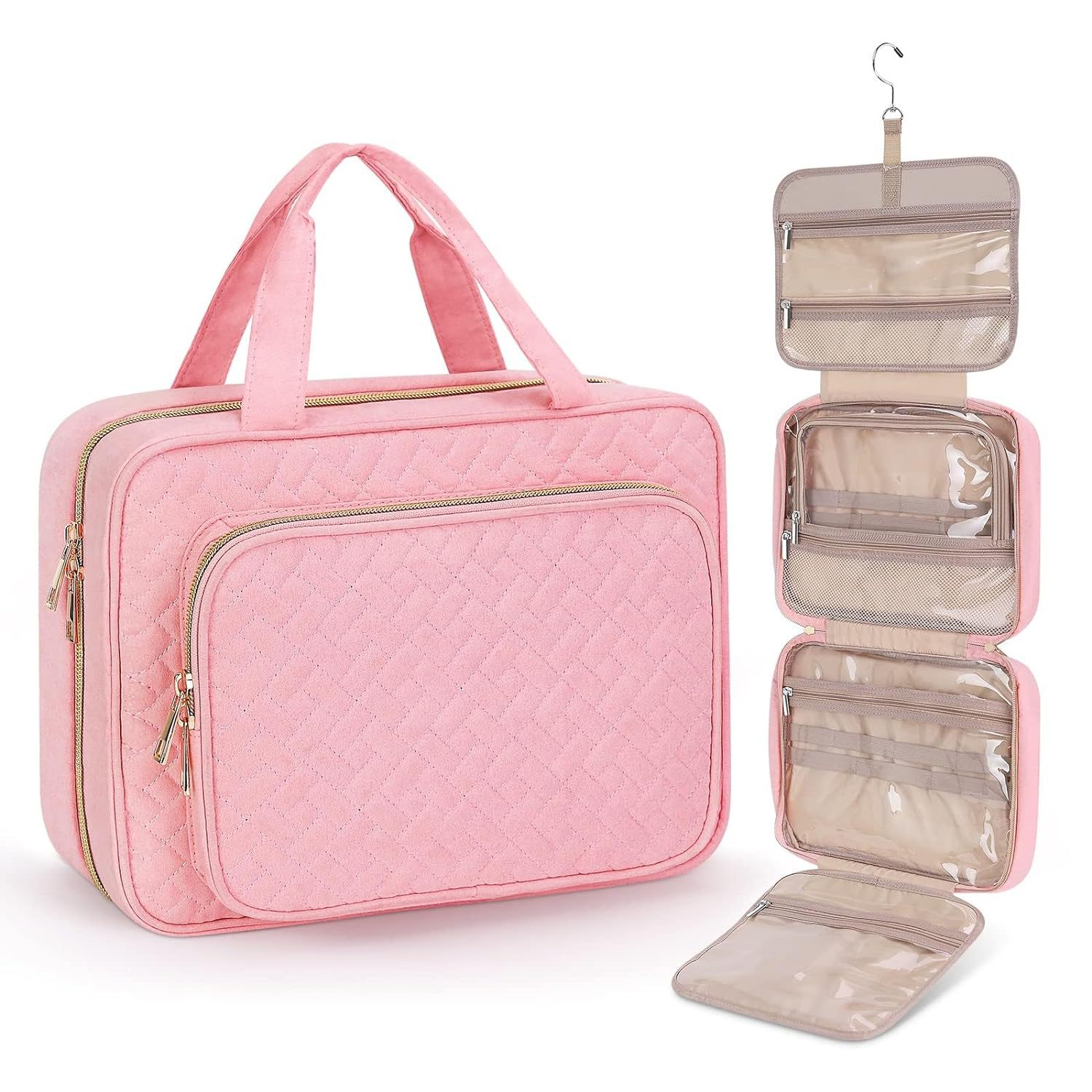 Travel Business Organizer — Men’s and Women’s Portable Large-Capacity Toiletry Bag, Hangable with Wet/Dry Separation for Toiletry Storage