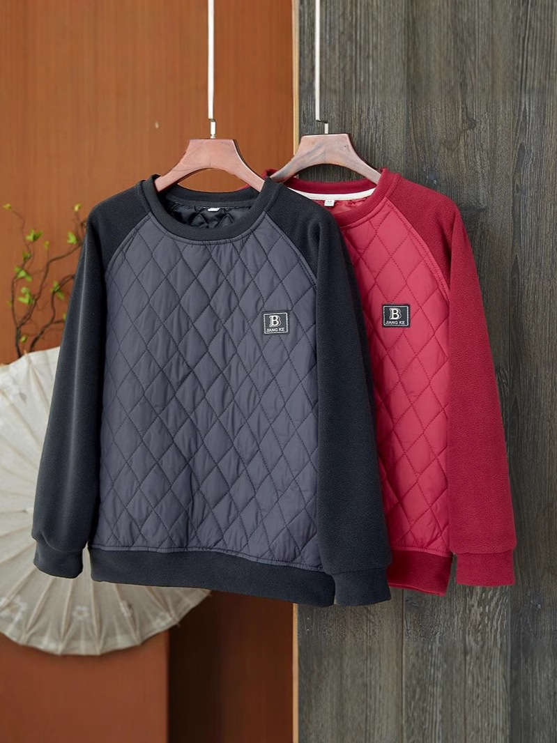 Warm Anti-Cold Sweatshirts, New Winter Casual High-Neck Cotton-Padded Thickened Versatile Long-Sleeve Fashionable Trendy Tops