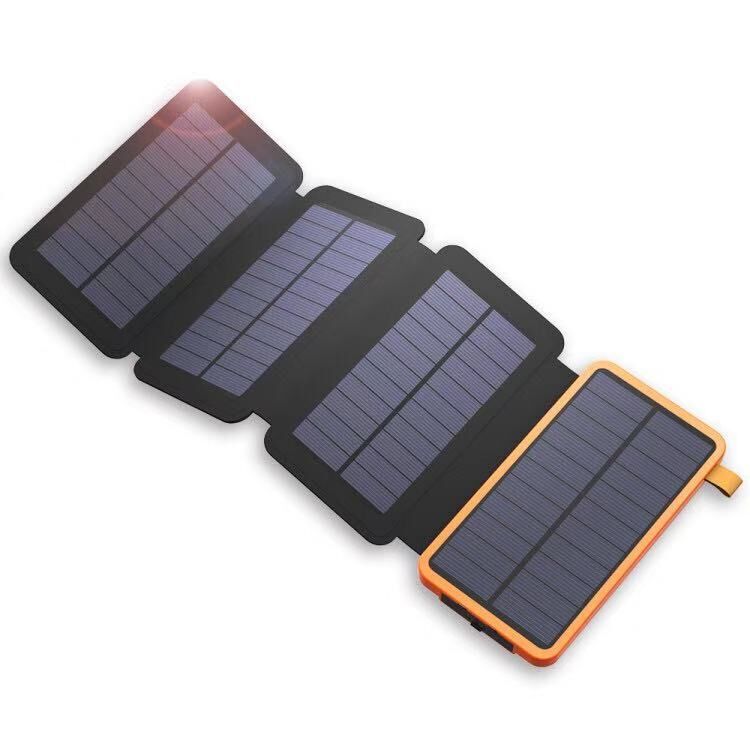 Cross-border foldable solar charger large capacity waterproof outdoor lighting mobile power supply 20,000 mAh
