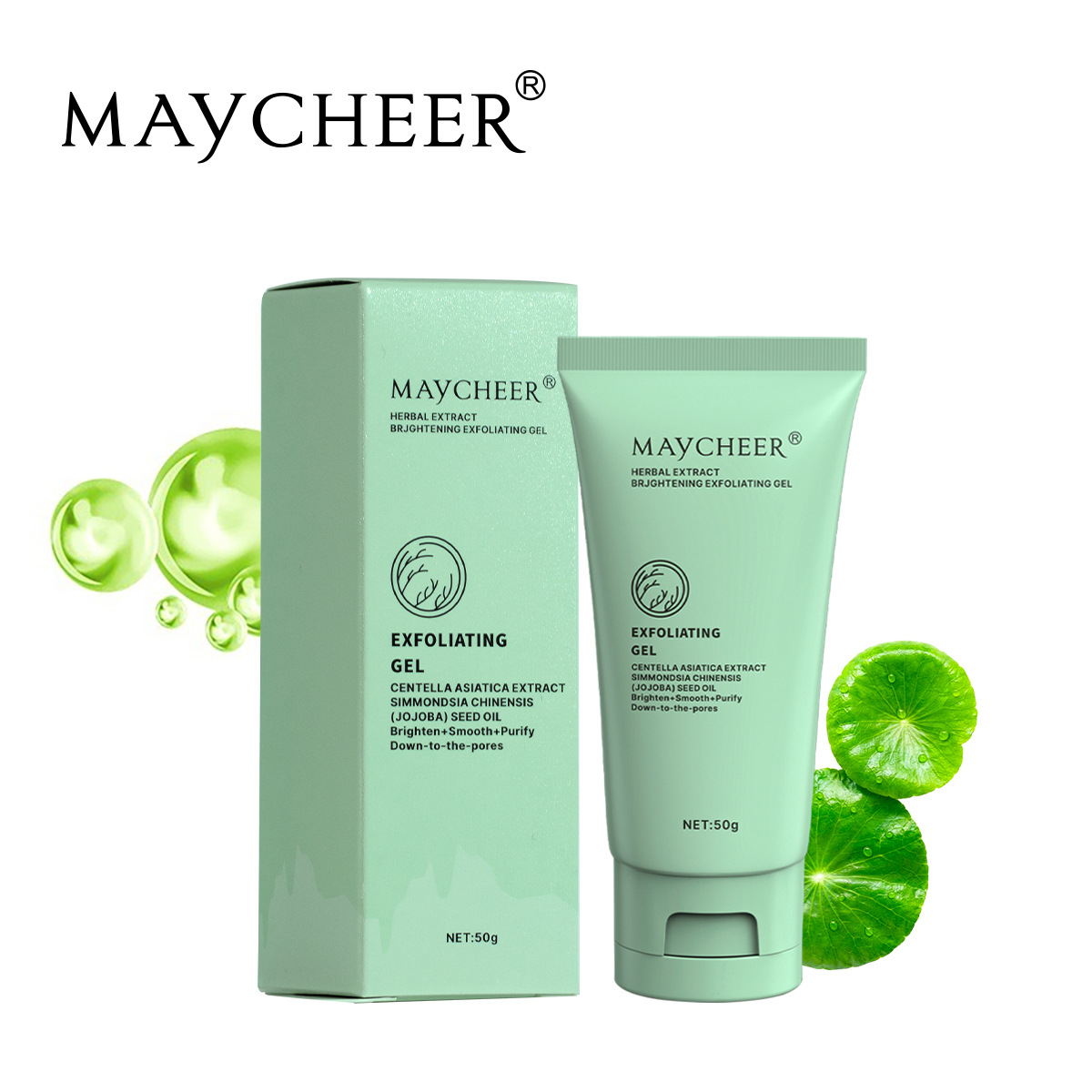 MAYCHEER Herbal Extract Brightening Exfoliating Gel – Deep Facial Cleansing, Pore‑Clearing, and Dead‑Skin Removal – Cross‑Border Only