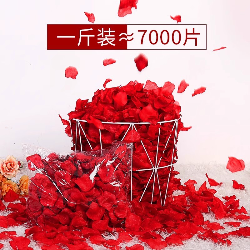 Imitation of rose flower wedding vows decorated with flowers on Valentine's Day to create a romantic wedding room layout
