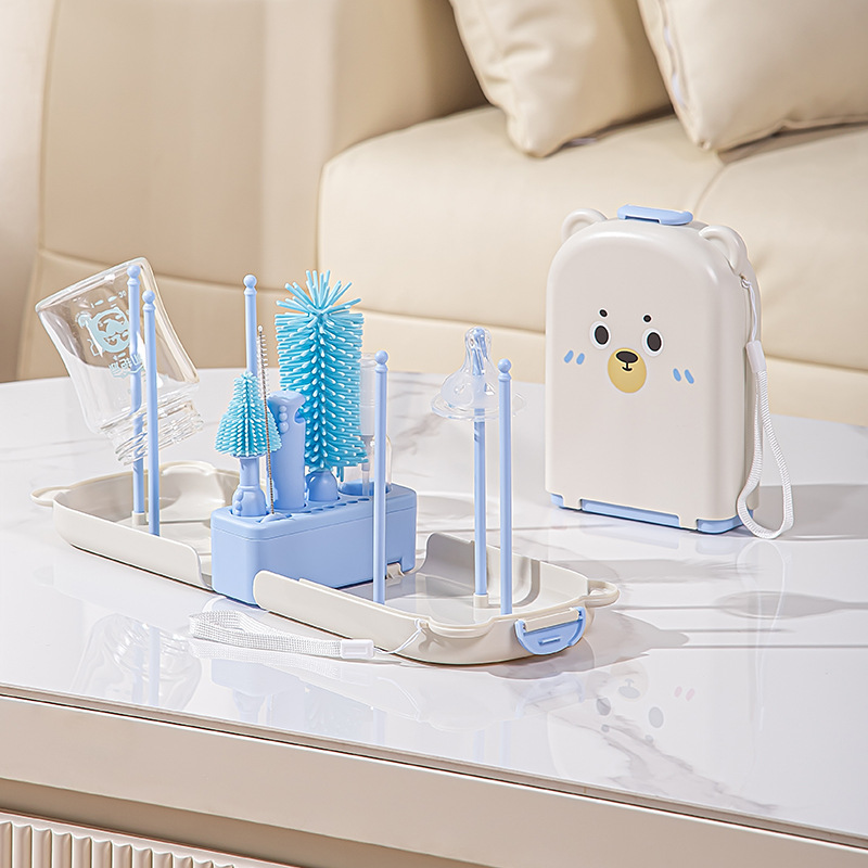 2025 New‑Style Baby Bottle Brush Set—Portable Silicone Tools Specifically Designed for Cleaning Newborn Pacifiers and Bottles