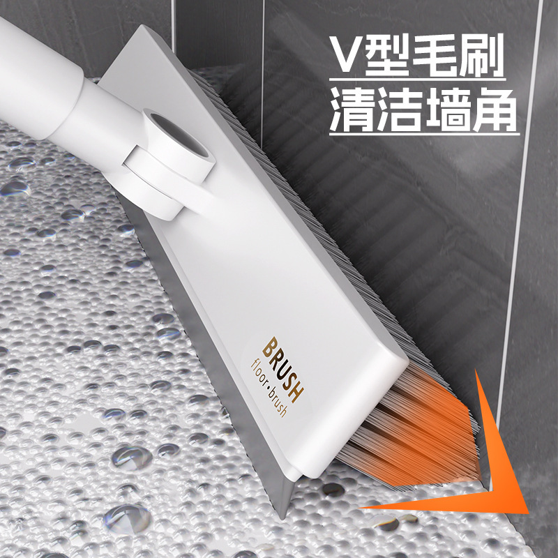 Multi-purpose floor brush plastic bathroom cleaning brush gap 360 degree groove cleaning strong cleaning floor brush