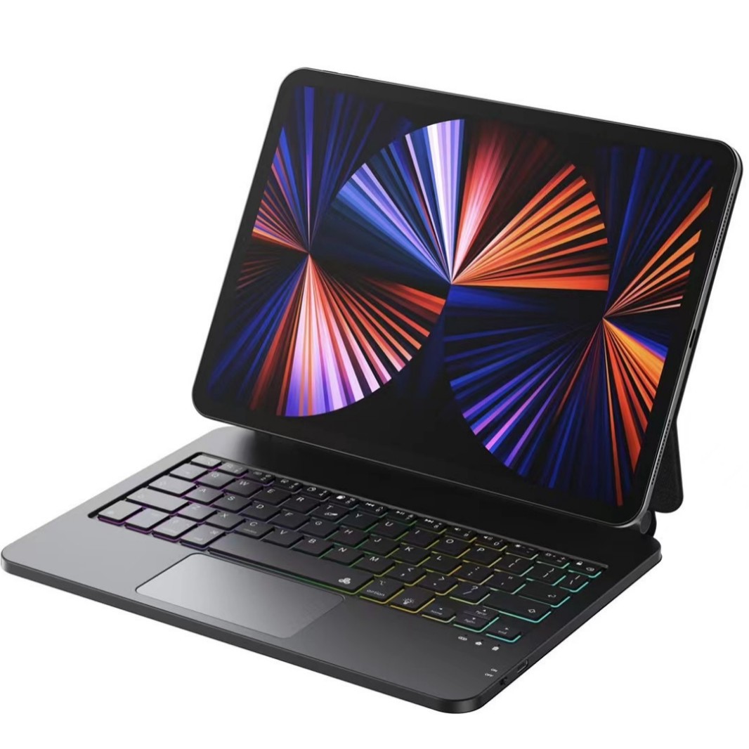 The iPad Pro 11/12.9/13-inch flat-panel keypad is available with a bluetooth keyboard and a seven-color backlight.