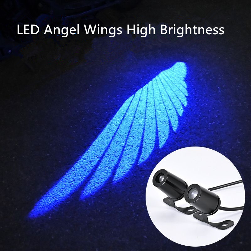 Factory direct sales motorcycle lighting ground lights angel wings projection lights welcome lights carpet lights refurbished general atmosphere lights