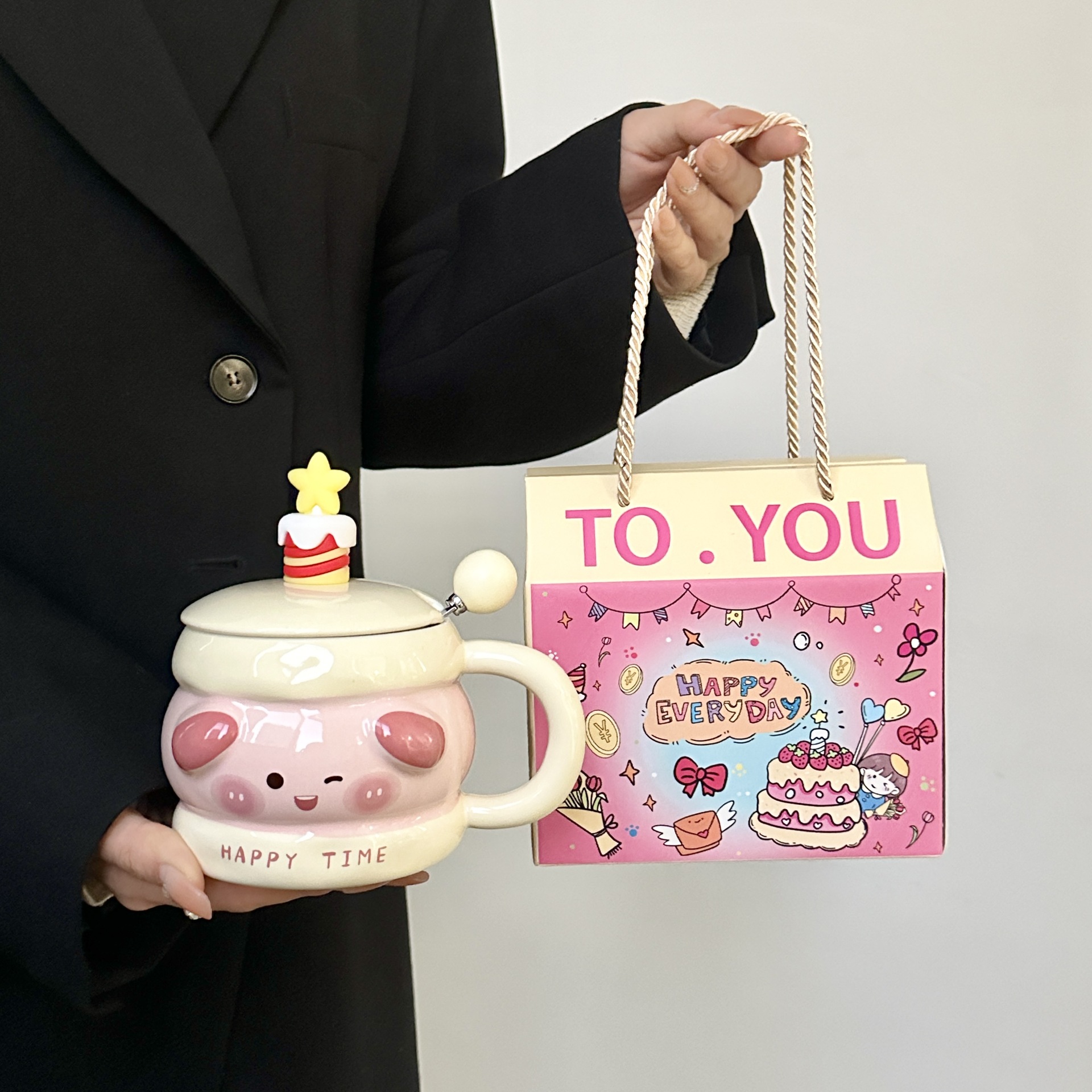 Cute, Girly Birthday Gift: Pig-Shaped Mug—Perfect for Boyfriends, Girlfriends, Couples, Sisters, Kids, and as a Party Favor